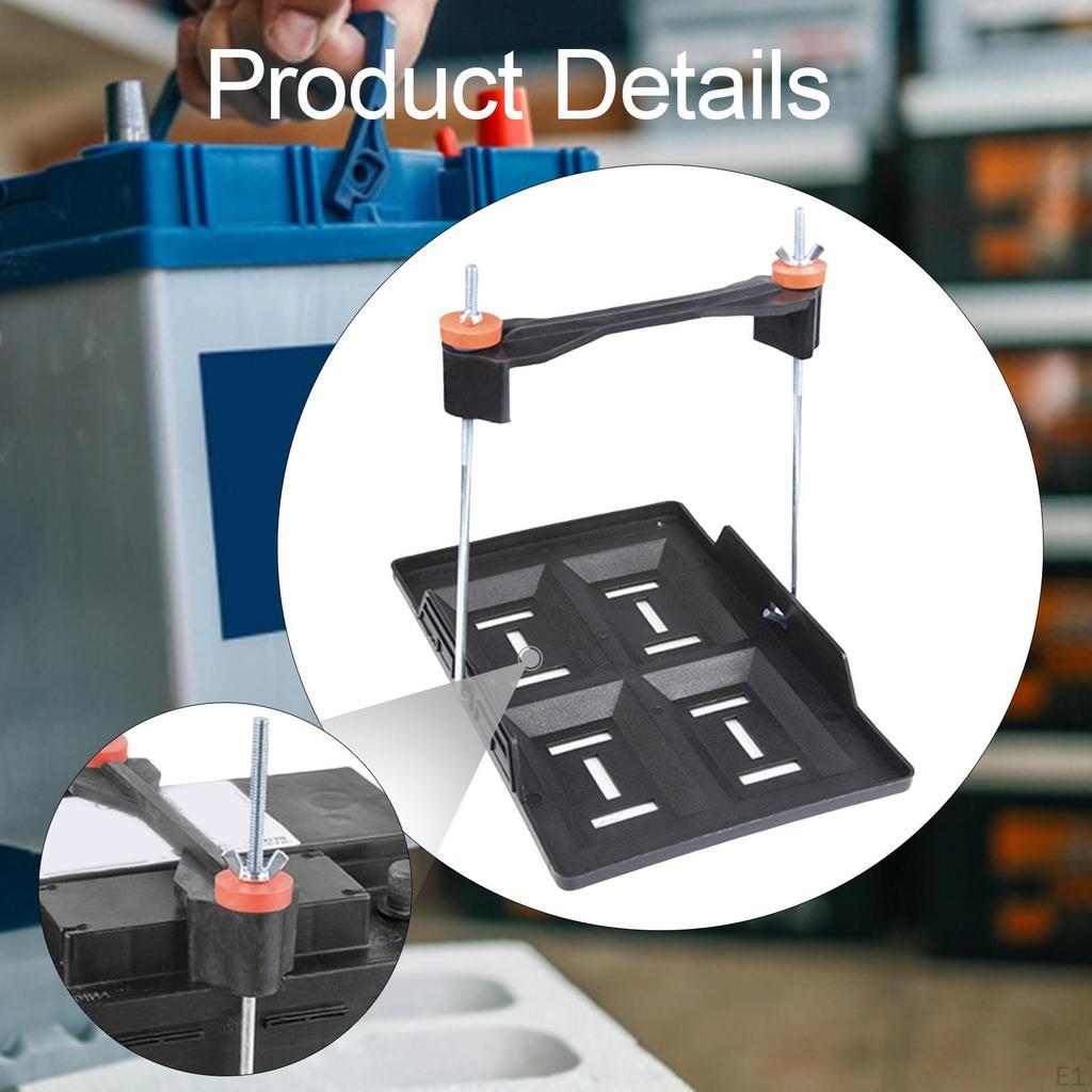 Adjustable Automotive Battery Storage Tray Anti Accessory Simple Assembly Multifunctional