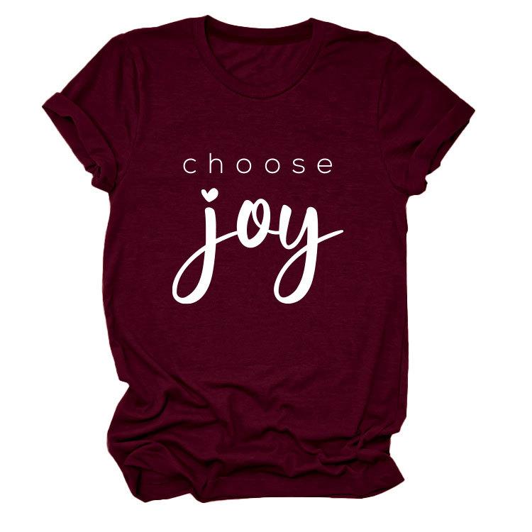 Simple casual temperament versatile women's round neck short-sleeved T-shirt base