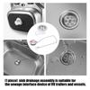 Sink Drain Assembly for Trailer and Boat Use, Angled Side Outlet Drain Fitting with Cap Chain, Plastic Body and Stainless Trim for Sink Repair