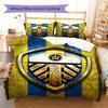 Leeds United Football Club Pattern Bedding,Quilt Set Quilt Cover Pillowcase Home Birthday Gift (1 * duvet cover + 2 * pillowcase, without core)