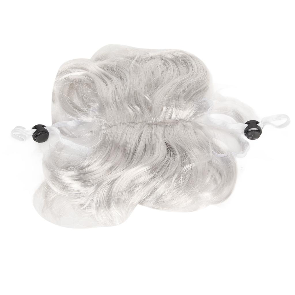 Dog Cat Cosplay Wig Nylon Fiber Vivid Adjustable Elastic Band Washable Pet Wigs for Cats
