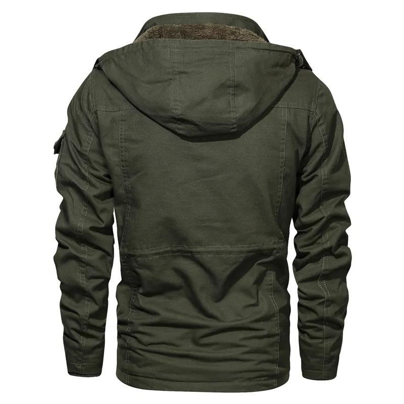 Winter Casual Fleece Verdickte Herrenjacke Große Größe Kapuzen Mittel und Lange Jacke