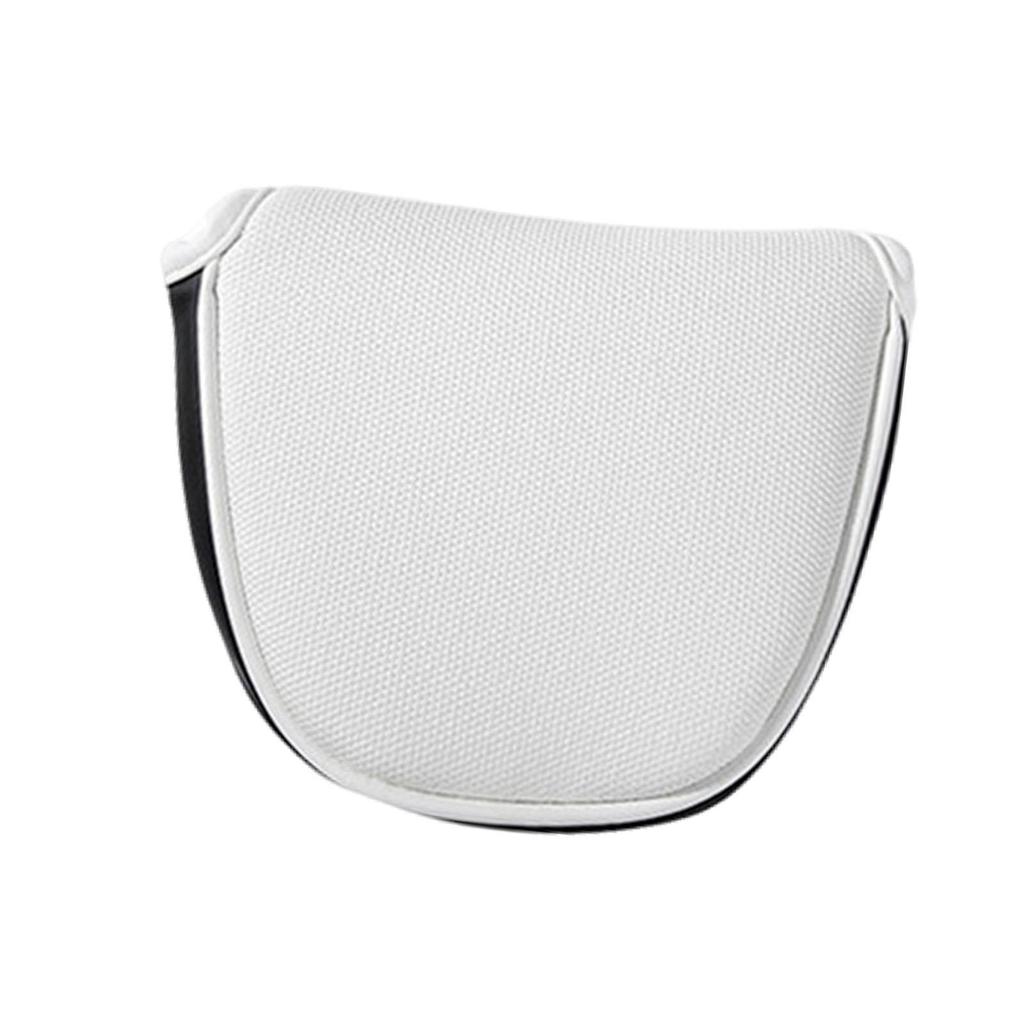 Stylish Mallet Putter Club Cover PU Leather Golf Head Cover Magnetic Velvet Lined Protection for Golf Club Gear