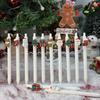 10Pcs White Christmas Shape Patch Press Gel Pen Cartoon Press Pen Holiday Gift Novelty Stationery Teacher Party Favors Back To School