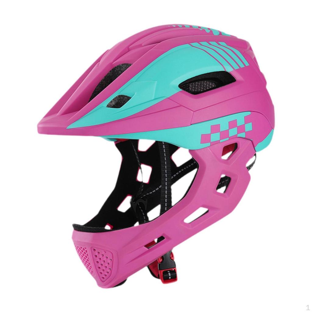 Kinder Fahrradhelm Kinder Vollgesicht Belüftung Tragbar Straße Berg für Roller