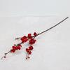 Artificial Red Plum and Peach Blossom Bouquet for Indoor Home Decoration