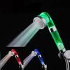 ABS Eco-Friendly Hotel Use Temperature Control Shower Head with 3 Functions Luminous Massage and LED Light