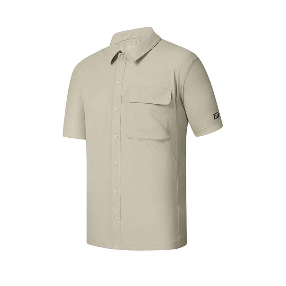 Fila Explorer Classic Versatile Comfortable Loose Work Short Sleeve Shirt Men Shirts A11M537401F-DK