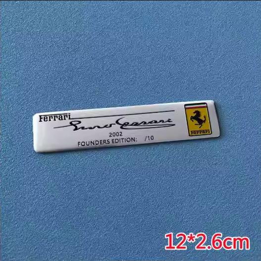 Aluminum Car Sticker Ferrari Pattern Decal Cover Badge Supplies Replacement Car Styling Decal For Ferrari Teams Auto Accessories GP6