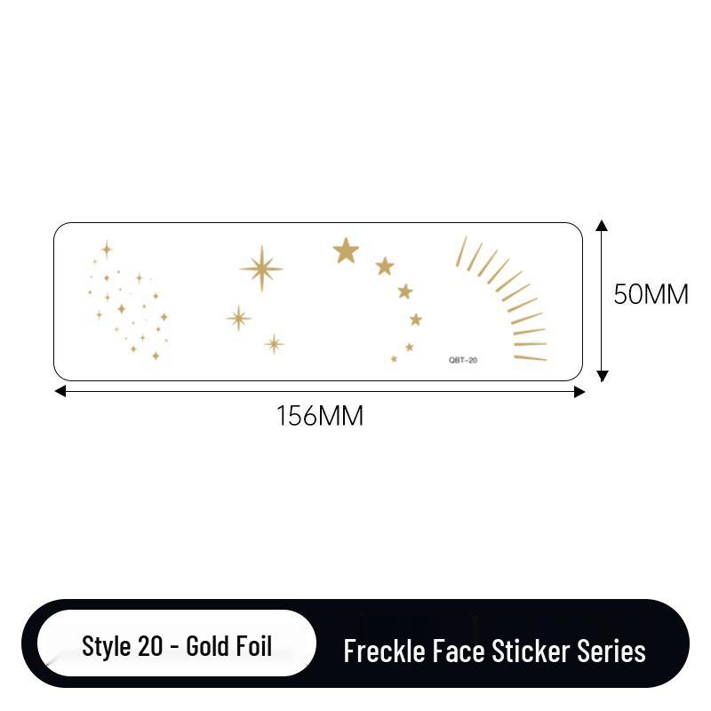 Gold & Silver Glitter Waterproof Christmas Freckle Tattoo Stickers for Party Makeup