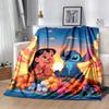 1pc Stitch Printing Blanket - Soft, All-Season Throw for Living Room, Bedroom,Travel