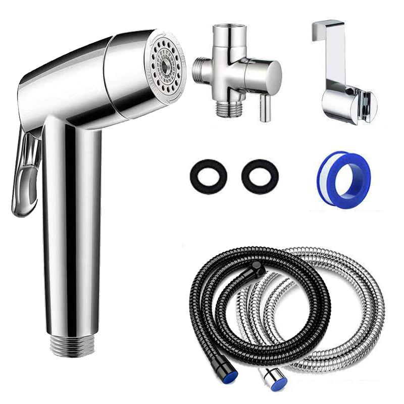 Toilet Bidet Sprayer Set Brass Separator Angle Valve Shataf Sprayer Set Toilet Cleaner Sprayer Set