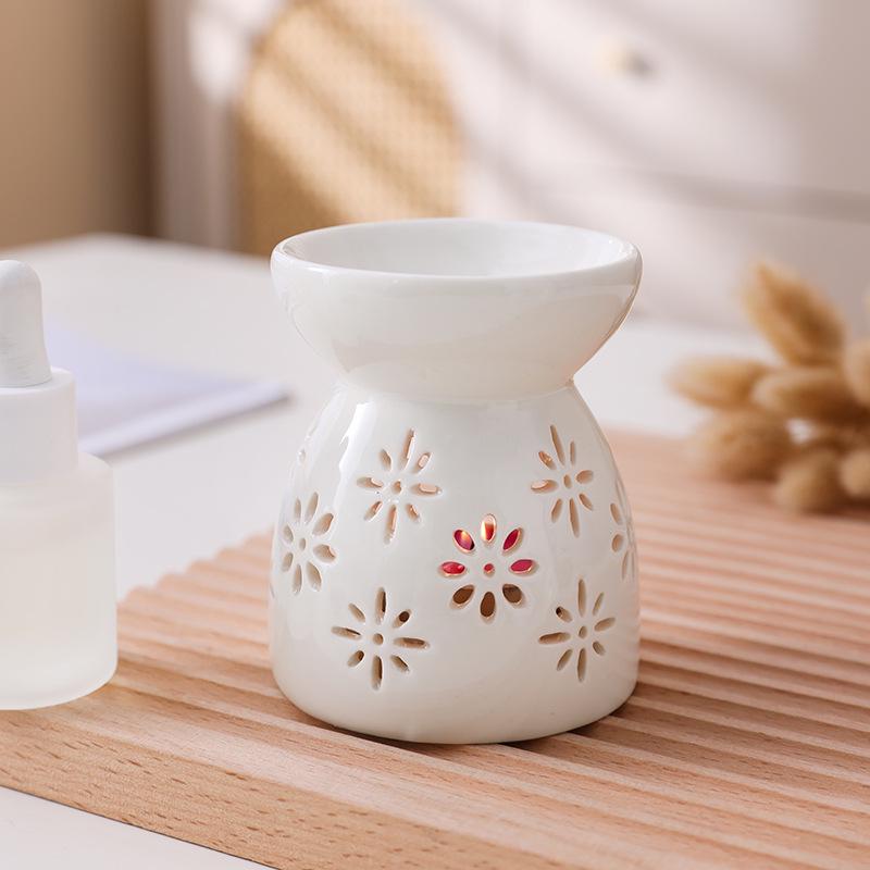 White Porcelain Essential Oil Burner Candle Aroma Diffuser - Ceramic Aroma Lamp 25 New Designs