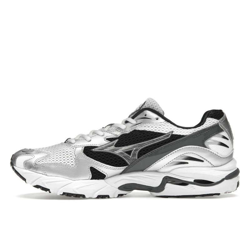 Mizuno Wave Rider 10 White Silver Black Men Sneakers D1GA210405
