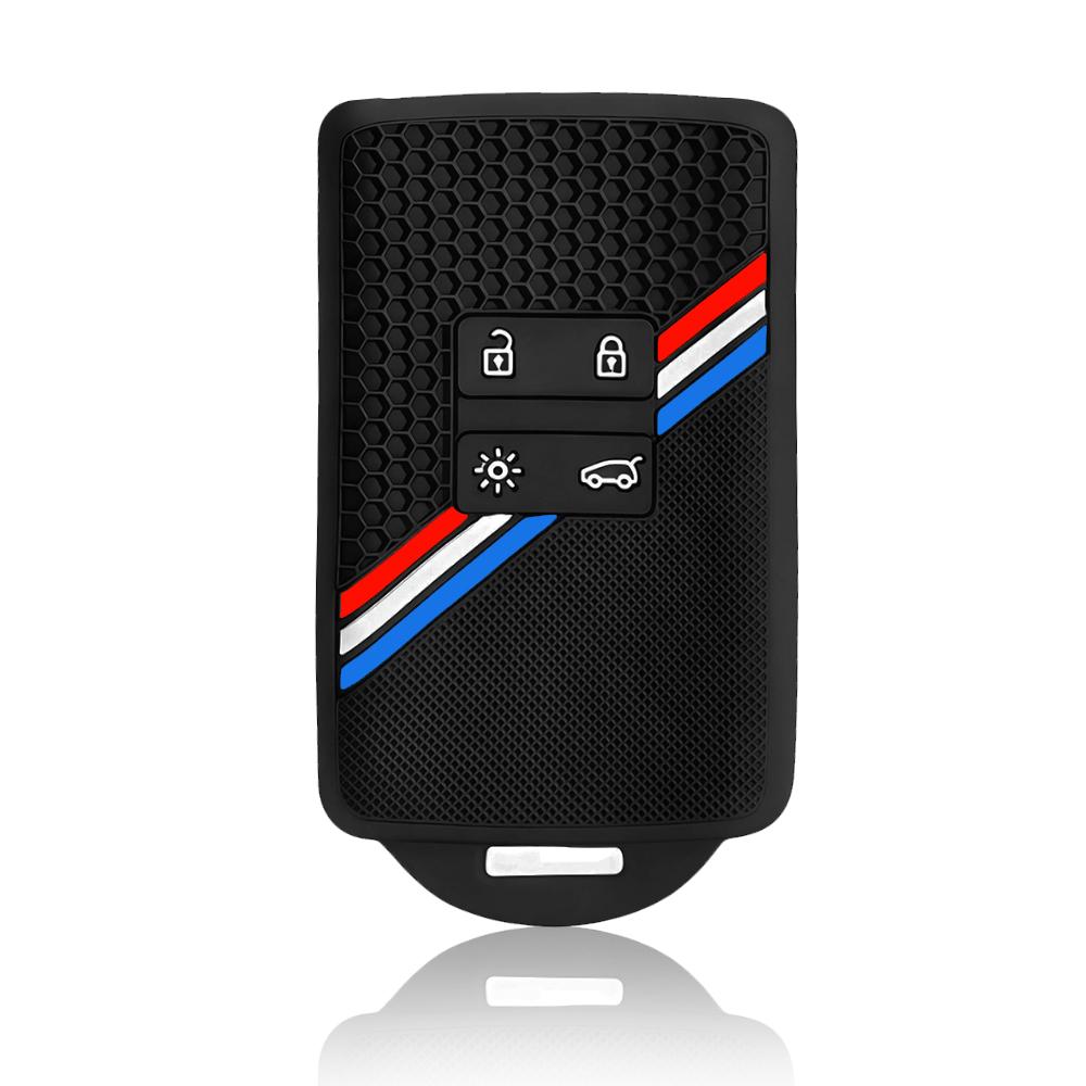 

For Renault Captur 2020 Silicone Key Cover Holder for Renault Clio Megane Arkana Arcan Kadjar Zoe Espace 5 Smart Key Car Case чёрный