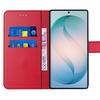 Coque pour Samsung Galaxy S26 Ultra, Protection Rabat Anti-Rayures Antichoc Synthécuir Rouge