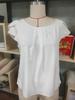 Women's Fashion Printed Short-sleeved Button Round Neck Casual Tops