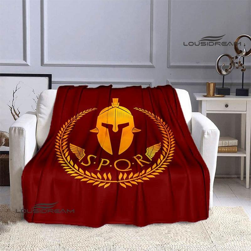 Roman SPQR Bedruckte Decke, warmes Flanell, weich und bequem, modische dekorative Decke, Heimreisedecke, Geburtstagsgeschenk