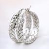 18K Stainless Steel 25MM Wheat Ear Hoop Earrings