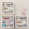 No Drill Bathroom Organizer – Multi-Layer Transparent Cosmetic Display Cabinet with Removable Shelves
