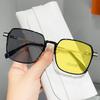 Stylish Large Frame Photochromic Myopia Glasses for Women Anti Blue Light Color Changing Night Vision Near Sight Eyeglasses -4.0