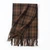 British Style Scarf Women's Winter Atmosphere Imitation Cashmere Tassel Shawl Warm Scarf