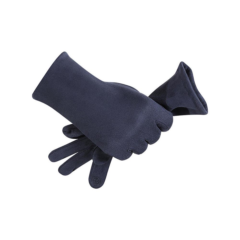 Men's Winter Suede Cycling Gloves - Windproof, Coldproof, Touchscreen, Fleece Lined
