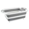 Tabla de Cortar Plegable Multifuncional Fregadero Colapsable Drenaje Lavable Colador de Verduras Cesta Organizadora de Almacenamiento de Platos de Cocina