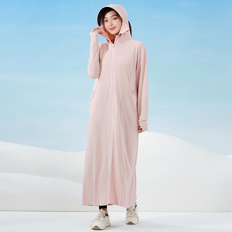 Sunscreen clothing full body summer 1011 new long ice silk UV protection breathable outdoor thin sunscreen clothing blouse