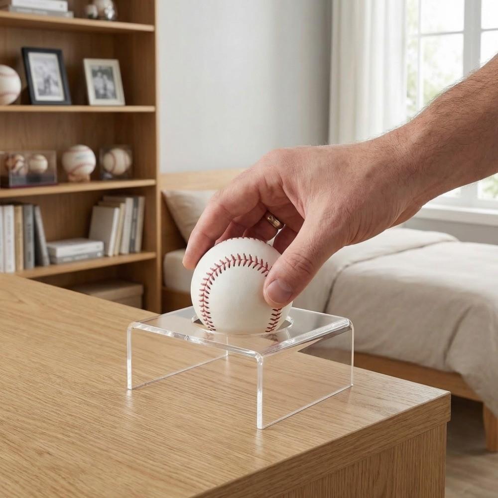 2Pcs Acrylic Ball Holder Transparent Ball Support Clear View Ball Display Stand Shop Exhibit