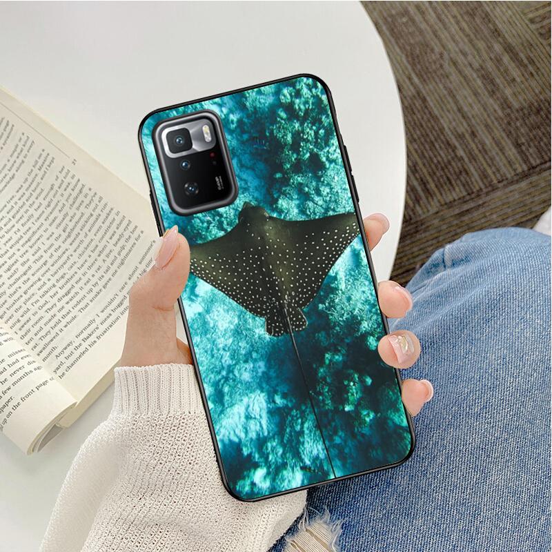 Ocean Animal Manta Ray Phone Case For Xiaomi Redmi Note 11 10 Pro Note 8 Pro 9Pro Note9 9S 10S 9T Redmi 10 9C 9A