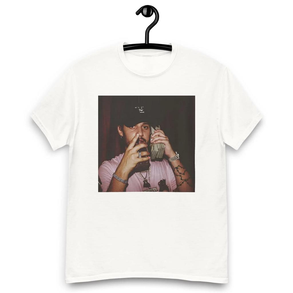 2025 Summer Russ Concert T-shirt Money Phone Rap Tee - Hip Hop Streetwear Men's Women's Pure Cotton Printed Casual T-shirt