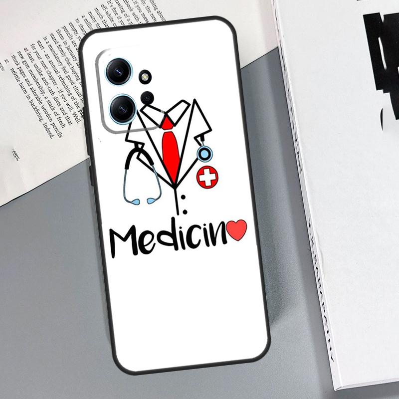 Medical Doctor Nurse Medicine Student Case For Xiaomi Redmi Note 14 9 10 11 12 13 Pro 11S Cover For Redmi 15 15C 14C 12C 10C 13C