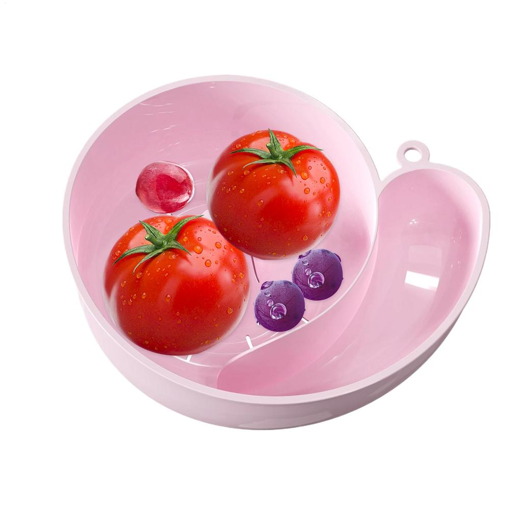 Snail Shape Vegetable Washing Basket Rotating Strainer for Tomato Strawberry Lettuce Kitchen Utensils for Sink Fridge Food Clean