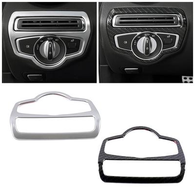 For Mercedes Benz C GLC Class W205 S205 C205 A205 X253 C253 Car Dashboard Headlight Head Light Switch Button Cover Trim Sticker