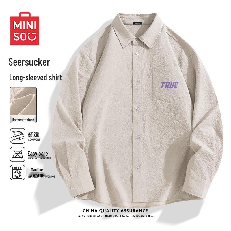 MINISO Men s Casual Triple-Protection Long-Sleeve Shirt XL
