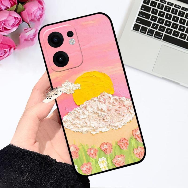For Oppo Reno13 F Case Reno 13 F 4G 5G Color Painted Soft Silicone Phone Shells For OPPO Reno 13F Shockproof Bumper Fundas Cover