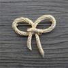 Versatile Twisted Bowknot Collar Pin Charm Fashionable Brooch Ornament Trendy Party Dress Decoration for Women and Girls