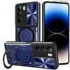 Slide Lens Camera Armor Funda for Realme C71 4G Global Case for OPPO Realme C71 4G RMX5303 Case Magnetic Ring Stand Holder Cover