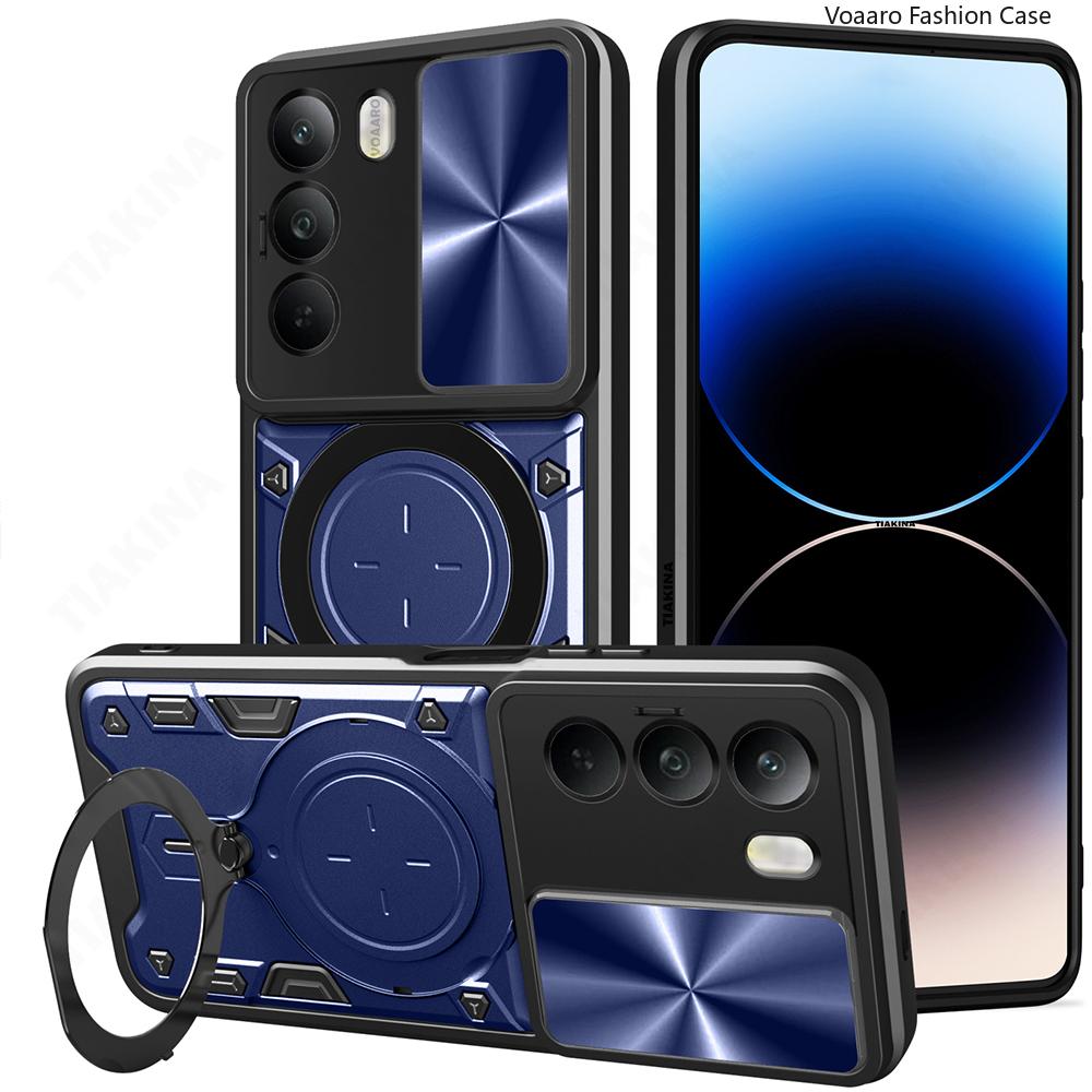 Slide Lens Camera Armor Funda for Realme C71 4G Global Case for OPPO Realme C71 4G RMX5303 Case Magnetic Ring Stand Holder Cover