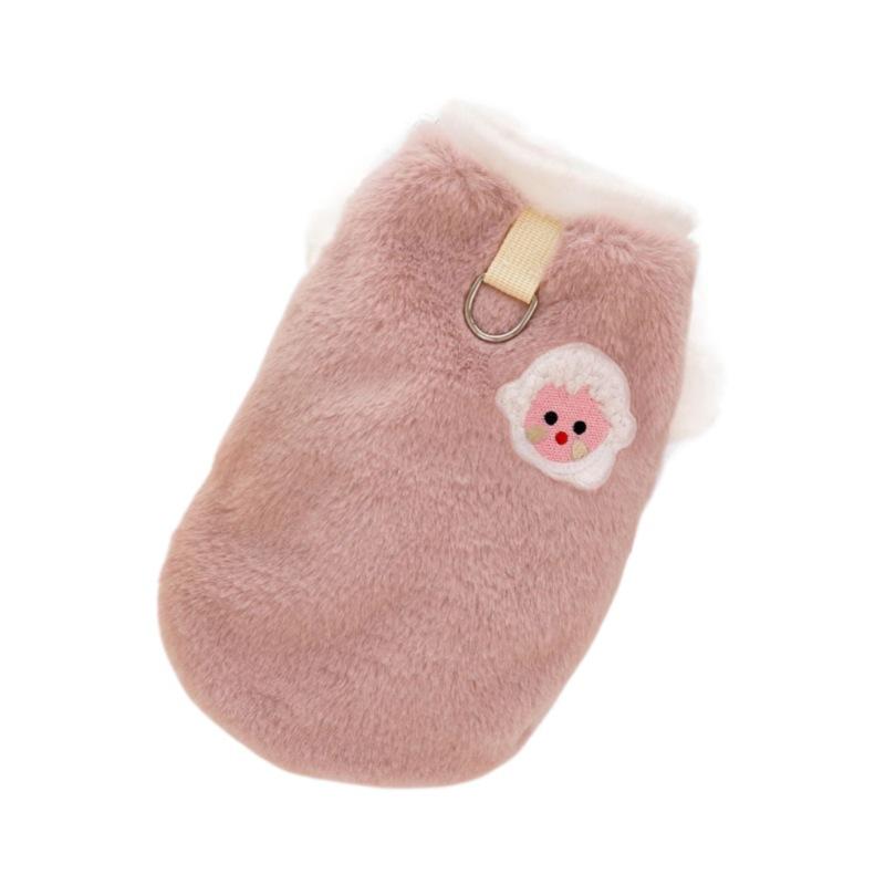 Pet Cat Clothing Autumn and Winter Flannel Embroidery Thickened Warm Dog Cat Clothes