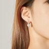 S925 Earrings, Hanging Hearts, Zircons, English Crystals