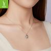 Hug Love S925 Sterling Silver Necklace Valentine Heart Collarbone Chain