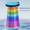 Rainbow Telescopic Folding Stool - Compact, Thickened, and Portable for Indoor/Outdoor Use