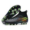 New high-top football shoes for men, women and children are nailed into artificial turf, student game training leather football shoes
