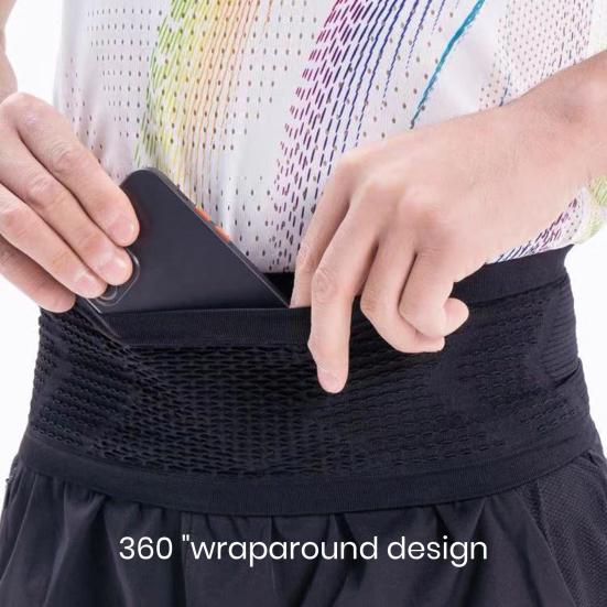 Slim Running Belt Bag Ultra-thin Breathable Large Capacity Fanny Pack Multifunctional Invisible Phone Storage Bag Women Men Sports