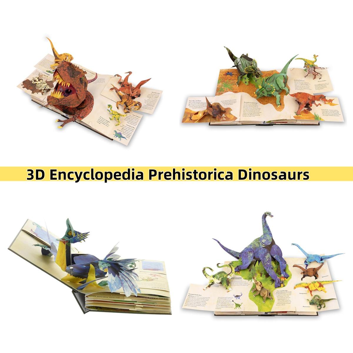 Car Beautiful Stickers Encyclopedia 3D Prehistorica Dinosaurs Children's Interest Dinosaur Books Picture Book 3D Dinosaur Encyclopedia Children's Gifts