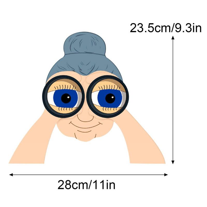 

1 шт. Бинокль для улицы для назойливой игривой дачи 2D украшения для двора Креативное украшение для забора Старик и дама