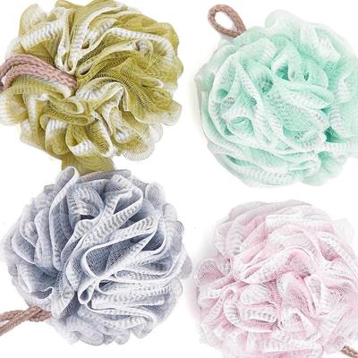 Boule de bain colorée dégradé de fleurs, pour hommes et femmes, bain doux, artefact de frottement riche en bulles