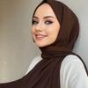 Malaysia Muslim Hijab Wrinkle Plain Long Shawl Islamic Headscarf Wraps For Women Female Foulard